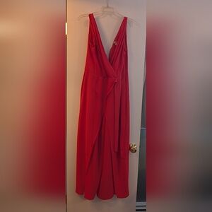 London Style Vibrant Red Maxi Dress